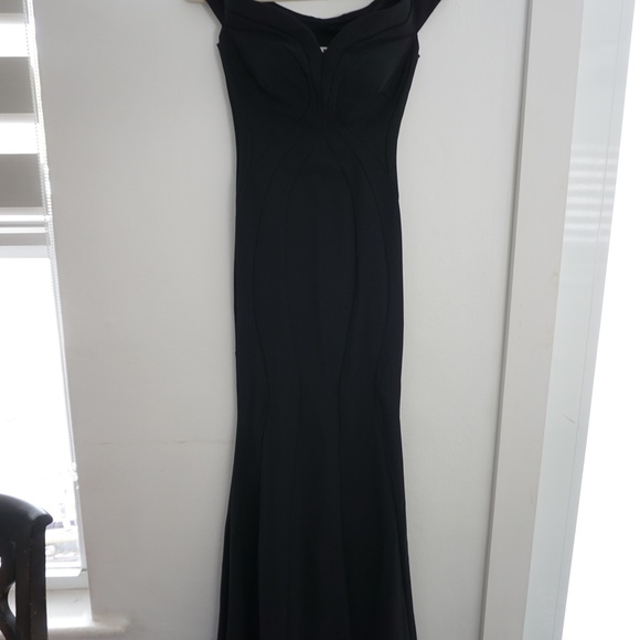 Chiara Boni La Petite Robe Black Elegant Fishtail Evening Black Bodycon Dress - Picture 5 of 16